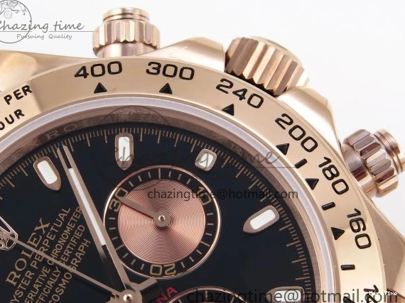 MiroTime 0111 DAYTONA 116505 RG OMF BEST EDITION BLACK RG DIAL ON RG BRACELET A7750 (SLIM MOVEMENT) Trendsetting 1797